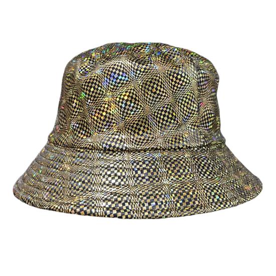 Shiny Fabric Bucket Hat, Rainproof Reflective Party Hat, Colorful Fish Scale Pattern Hat, Sun Protection Fisherman Hat for Festivals And Travel