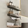 Wall-Mounted Bathroom Shelf Rustproof Aluminum Shower Caddy with Drain Holes Heavy Duty Storage Shelf for Kitchen Laundry Room