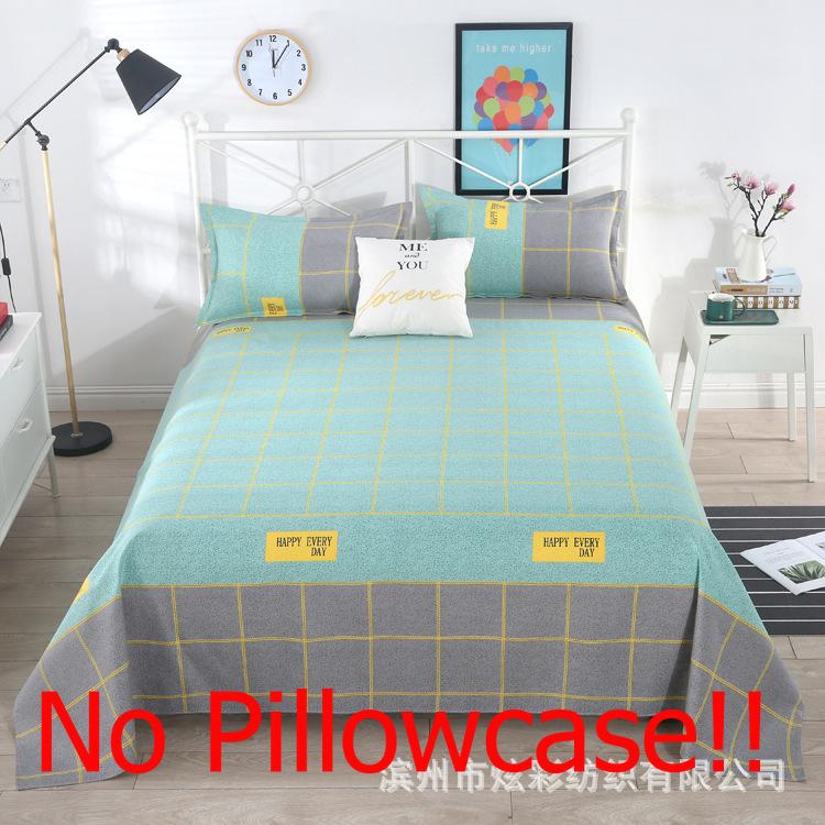 Flat Sheets Household Four Seasons Plaid Comfortable Soft Antibacterial Bedspread Cover Bedding Queen Size Bed Sheet Breathable