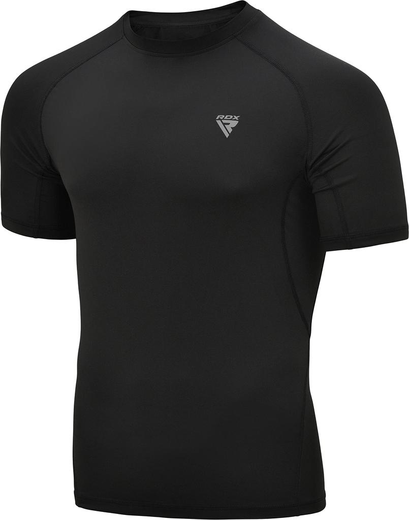 RDX Short Sleeve Rash Guard Martial Size Short Sleeve Men's CRL-T15, Arts, Training, Fitness, Moisture-Wicking, Quick-Drying, M,