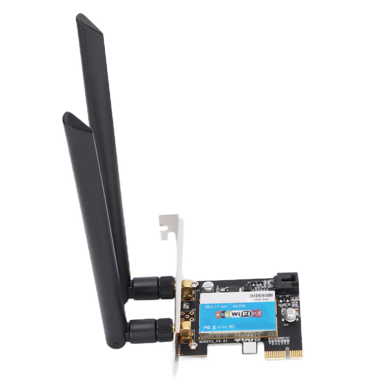 

Wireless Card Dual Band 2.4GHz 5GHz PCIE Interface Network Computer Desktop Accessories
