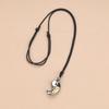 Koai Terahertz Ore Dragon Carved Magatama Necklace, Adjustable Length, for Men and Women