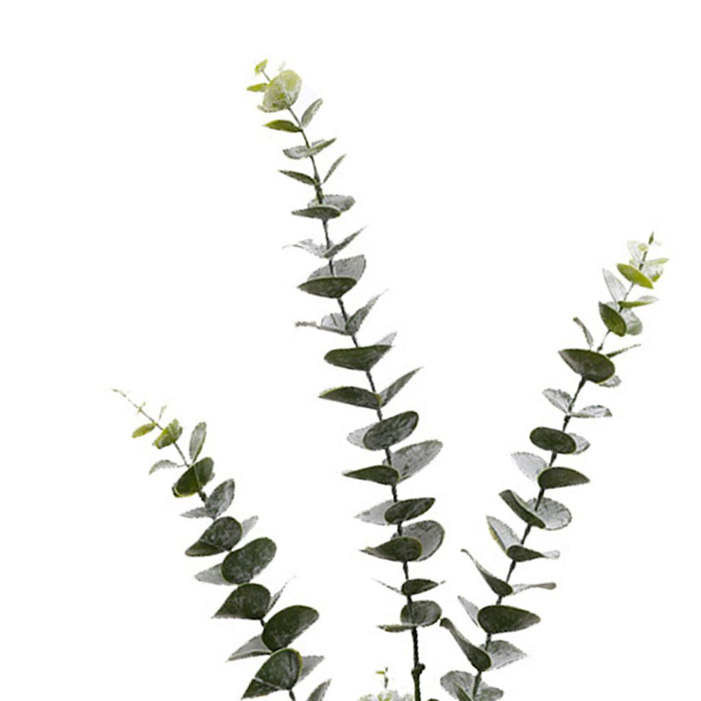 Eucalyptus Stems Decor Artificial Eucalyptus Leaves 3 Branches Real Touch Faux Greenery Plant for