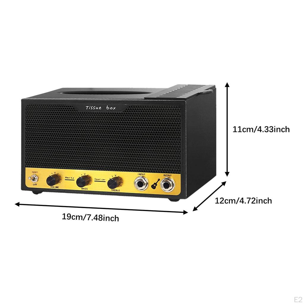 Tissue Box Cover Decorative Multifunction Guitar Picks Holder Napkin Dispenser for