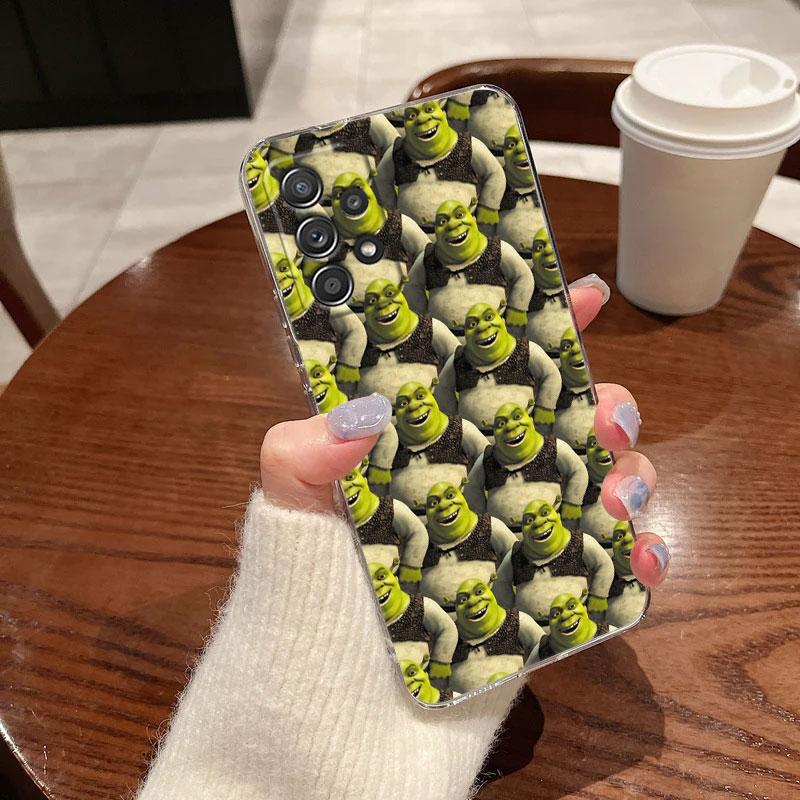 Clear Case For Samsung Galaxy A57 A37 A56 5G A36 Cases A55 A54 A35 A26 A07 A17 A16 A06 A34 A15 Soft Cover Green Monster Shreks