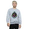 HARRY POTTER Mens Neon Hogwarts Crest Sweatshirt