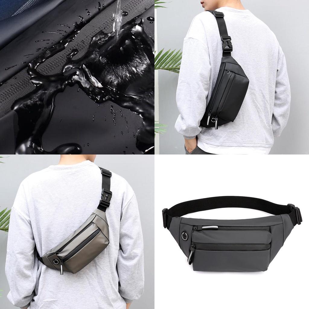 Oxford Cloth Waterproof Running Belt Fanny Pack With Multi-compartment Design And Adjustable Strap