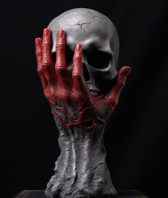 

Y Аниме Берсерк Фигурка Смола Берсерк Рука и Череп Бога Фигурка Рука Дьявола Готические Хэллоуинские Поделки Украшение Домашний Декор