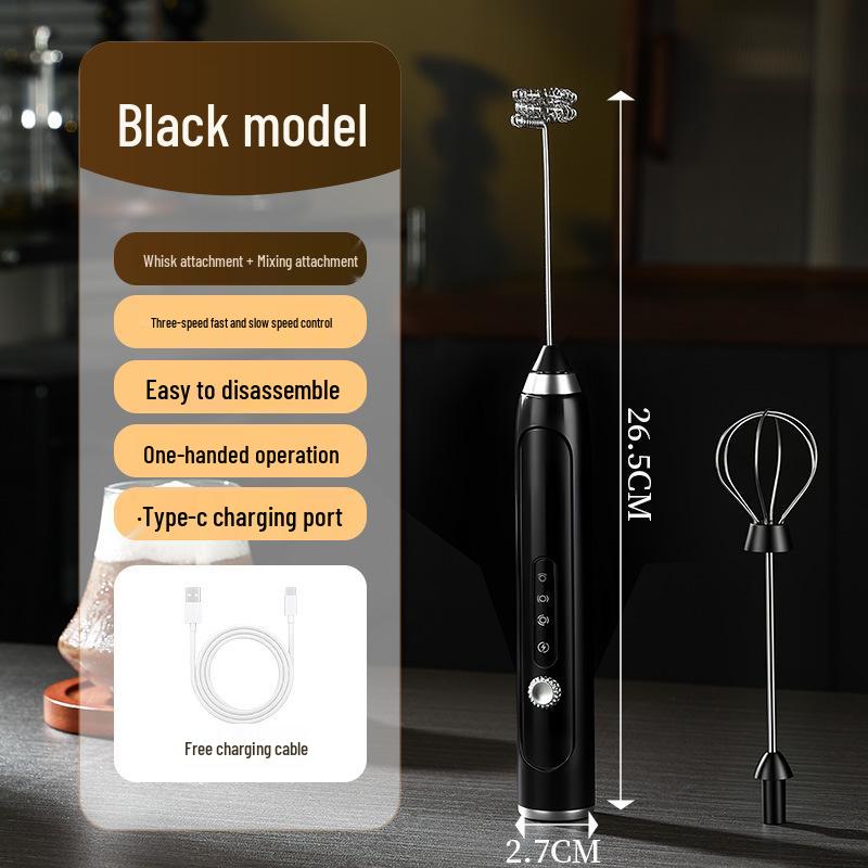 Wireless Electric Handheld Egg Beater & Milk Frother for Cream, Cake, Coffee, Baking