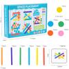 Dzieci Rainbow Stick Puzzle zabawki Montessori kolor sensoryczne logiczne myślenie dopasowywanie gier dla dzieci wczesne drewniane zabawki edukacyjne