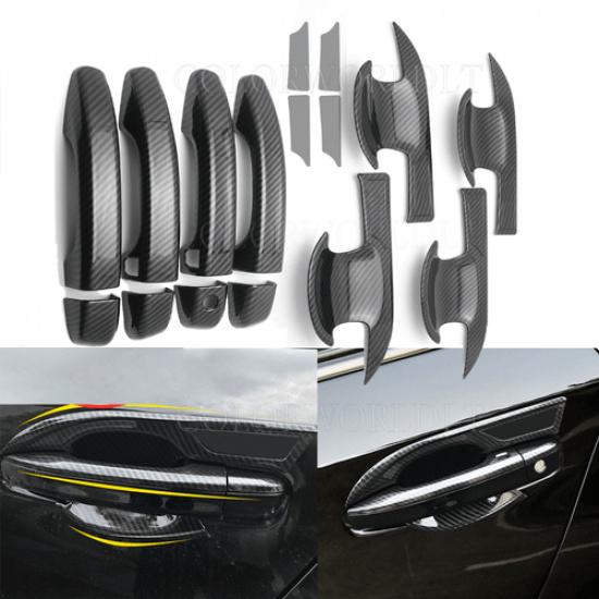 For Honda Accord 2018- Carbon Fiber Style Door Handle+Bowl Cover Trims Kit