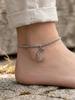 26-Letter Pendant Anklet: Stainless Steel Simple Design Foot Jewelry
