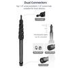 HUNYA Handheld Microphone Boom Arm, 6 Sections, Extendable Microphone Arm, Carbon Fiber Boom Pole, for Microphones, 14-inch Screw & Thread, with Foam