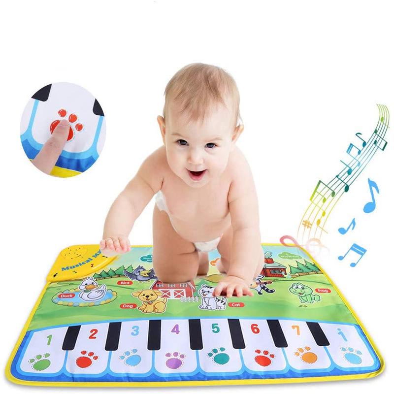 Animal Piano Mat: Children's Musical Education Blanket - English Version