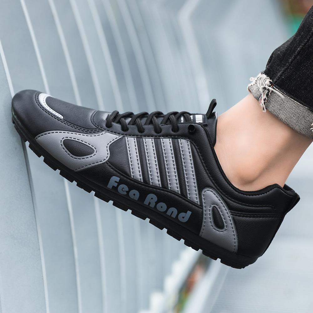 New breathable leather sneakers soft soles Doudou shoes men's comfortable casual shoes flat driving shoes