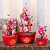 Peach Blossom Tree Pot Realistic Peach Fruit Tree Simulation Plush Orange Tree Potted Orange Tree