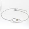 Vintage Infinity Figure 8 Buckle Necklace Bracelet Ring Set Minimalist Fashion Jewelry Gift For Women