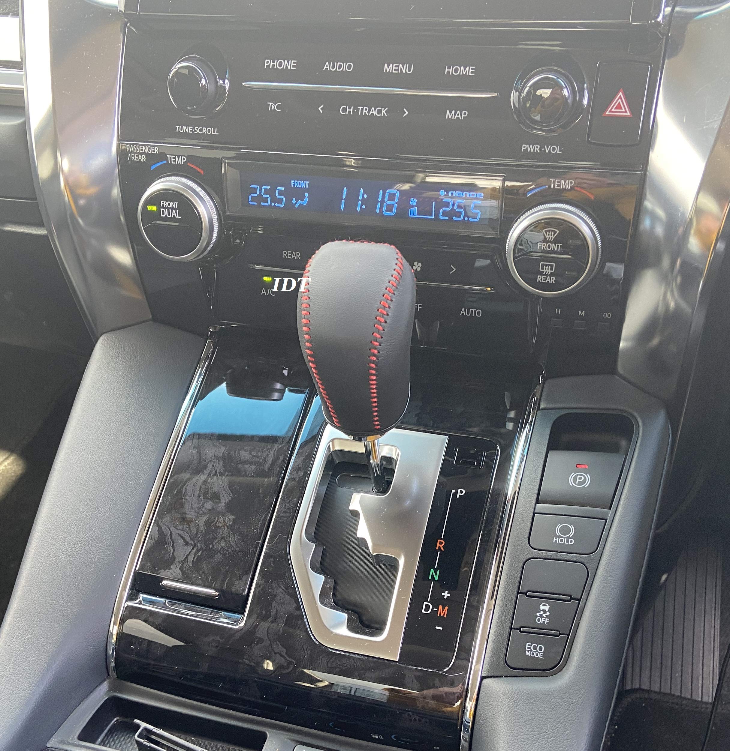 

Кожаный чехол на ручку переключения передач для Alphard 30-й серии и с мини-черным x красным оригинальным кастомным для ранних и поздних моделей x красным Vellfire, ткань, прострочка,