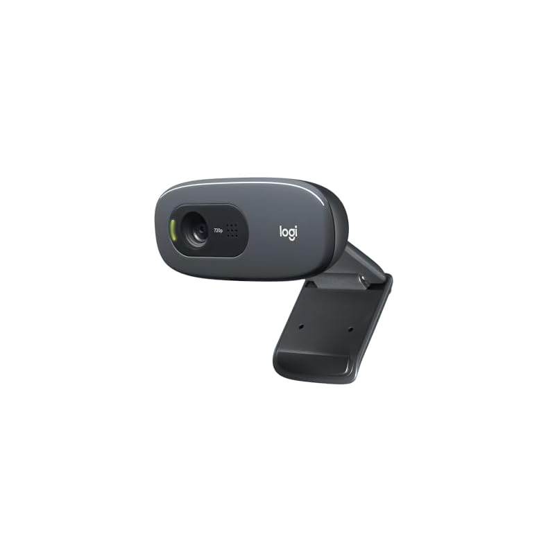 Logitech C270n HD 720P Webcam, Compact USB Webcam with Automatic Light Correction, Noise Reduction, and Microphone, Compatible with Windows, Mac, and