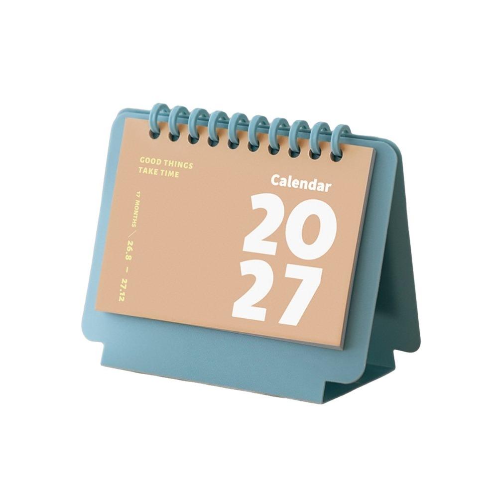 Spiral Binding 1117 Mini Desk Calendar Coil Calendar Creative Desktop Calendar Portable Daily Planning Calendar Agenda Planner