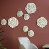 Nordic Three-dimensional Flower Wall Decoration Living Room Background Wall Resin Gilded Flower Wall Hanging Interior Decoration