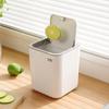 Mini Desktop Trash Can With Lid Press Type Trash Can For Bathroom Car Office Bedroom Living Room Waste Bins Portable Clutter Bin
