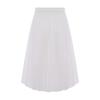 Girls High Waist Elastic Waistband Solid Color Pleated Skirt with Lining Flowy Holiday Birthday Skirt