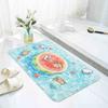 Cute Cartoon Line Dog Floor Mat Pattern Printed Flannel Door Mat, Suitable For Bathroom, Living Room, Home Decoration