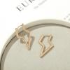 Minimalist Geometric Twisted Hoop Earrings for Women Simple Circle Gold Color Huggies Earring Ear Buckle Fashion Party Jewelry