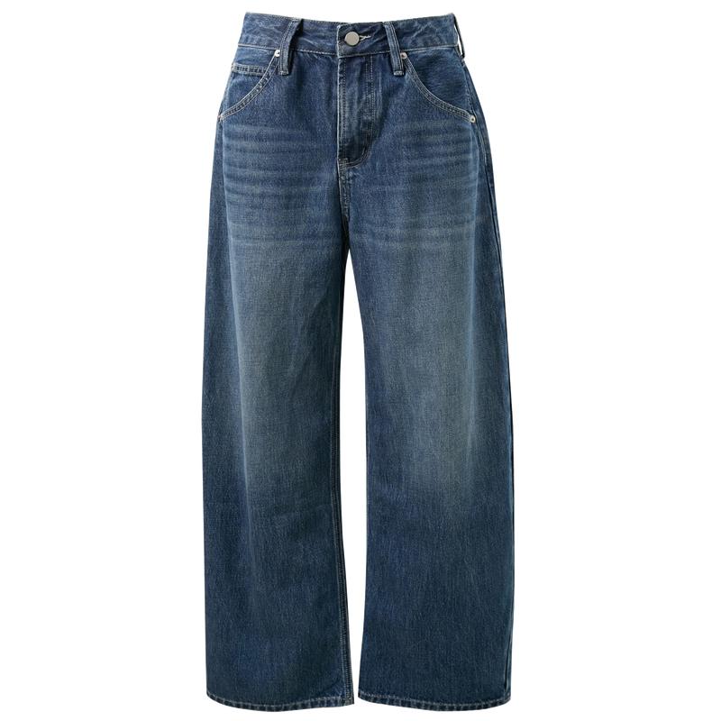 Sancai Women s High-Waist Loose Fit Denim Jeans S