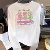 (Asian Size) Tree Watercolor Cute Graphic Tee Women Print T Shirt Christmas New Year Autumn Winter Casual Fashion Top Clothing Long Sleeve T-shirts