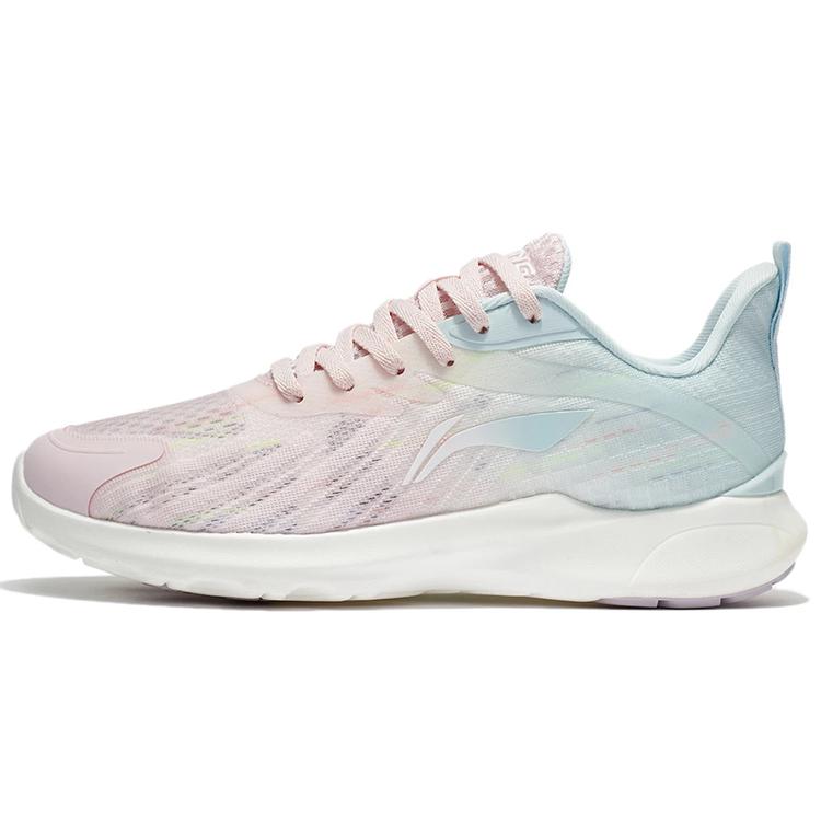 New LiNing Slip Resistant Breathable Lightweight Low Top Casual Running Shoes Women's Pink Blue ARSU082-1