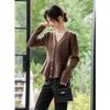 Moka Women's Elegant V-Neck Fishtail Knit Cardigan