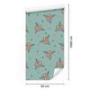 Wallpaper with Small Flowers In Sea and Beige for the Living Room and Bedroom 50x1000