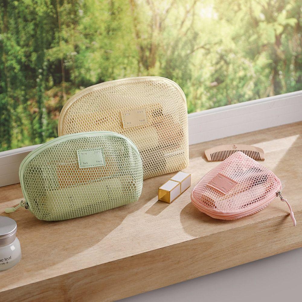 Nylon Cosmetic Bag Hand-held Storage Pouch Casual Toiletry Wash Bags  Women