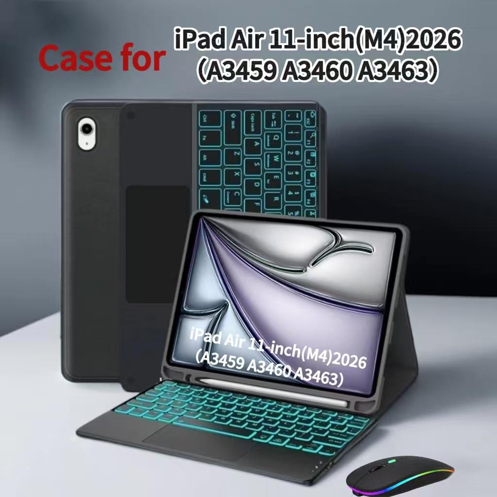 Case For iPad Air 11-inch (M4),For iPad Air 11-inch (A3459 A3460 A3463) Detachable Keyboard Case with Pen Holder