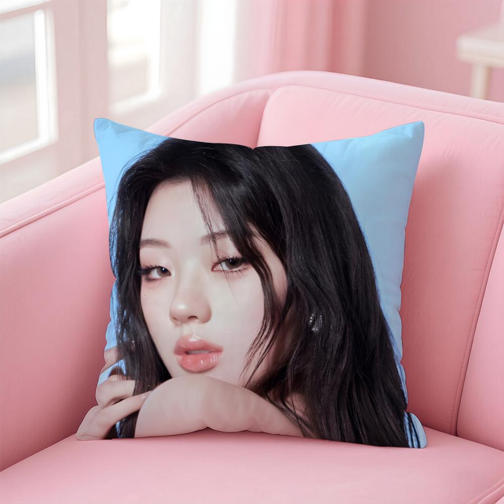 Popular fashion Chinese singer SShan Yichun Cushion Cover Pillowcase Short Plush Invisible zipper Room Sofa Cushion Cover