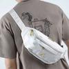 Jordan Sports Trend Mesh Design Snake Pattern High-Quality Basic Crossbody Waist Bag Unisex bags White JD2133015GS-002