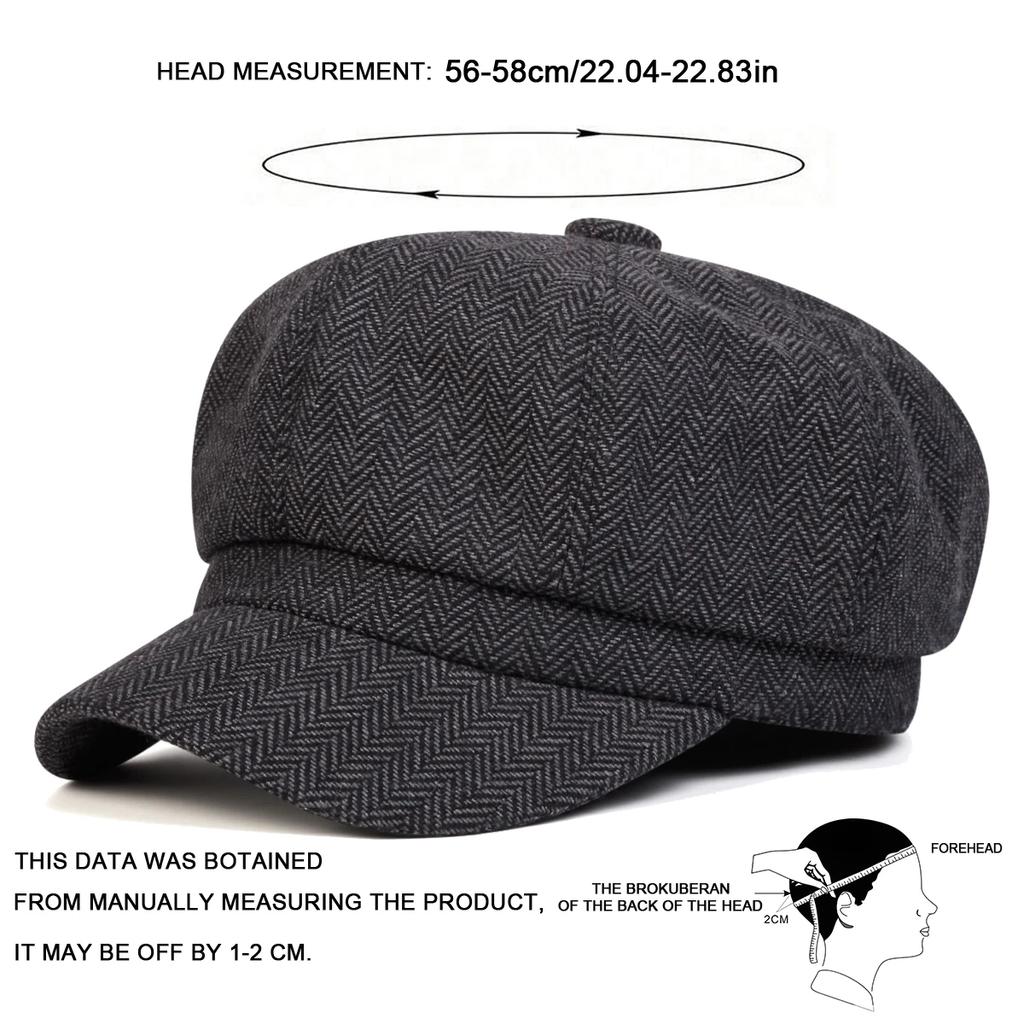 Beret School Old Vintage Autumn Spring Hat Newsboy Brand Latest Fresh Personality Herringbone Neutral Gender Women  Men For Hats Wild Casual