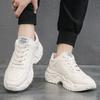 Fashion PU Men Sneakers White Lace Up Platform Shoes for Men Running Sport Casual Shoes Spring Autumn Male Shoes Vulcanized Shoes Men