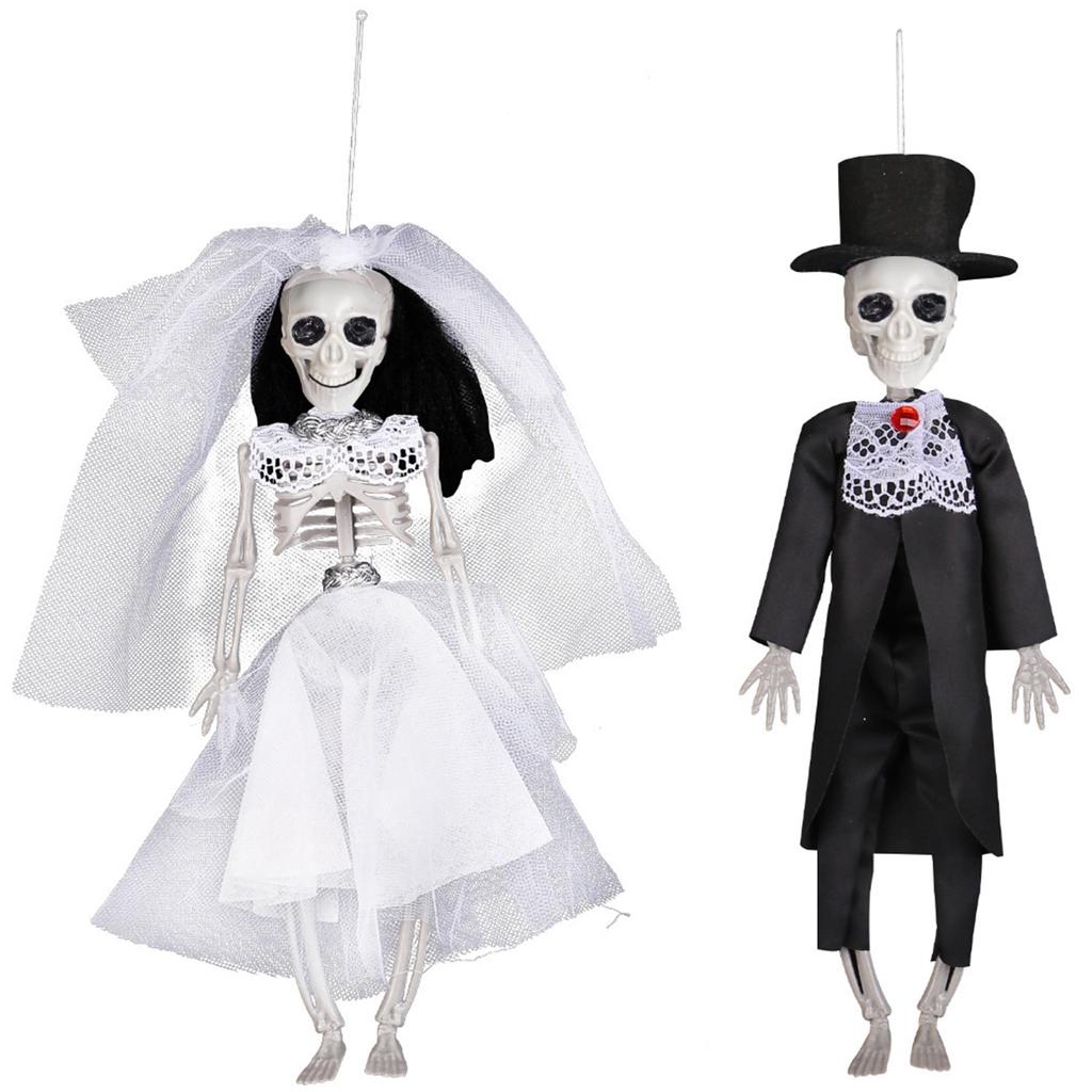 30cm Realistic Skeleton Halloween Decorations with Articulated Joints For Party Centerpieces Display Indoor and Outdoor