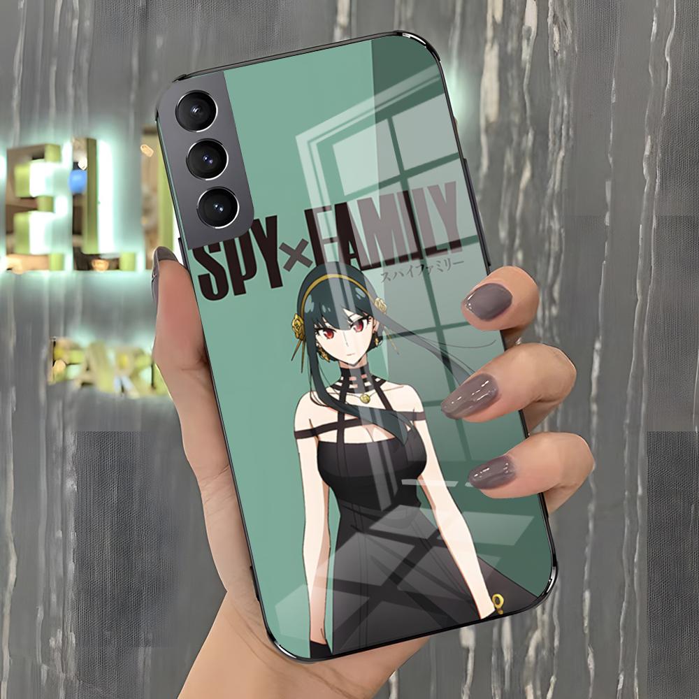 S-Spy X Family Phone Case For Samsung S26 S25 Plus S20 S20 Plus S22 Ultra S23 FE S21 Plus S21 Ultra Glass Cover