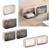 Adhesive Soap Dish with Glacier Texture Design Drainage Holes Bathroom Organizers Wall Mount Storage Organizers