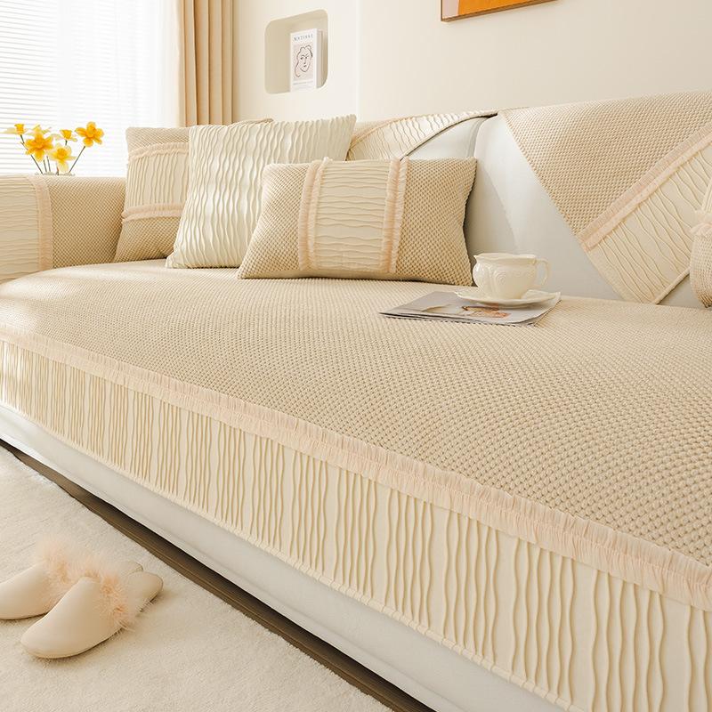 Winter Plush Sofa Cushion New High-end Bay Window Cushion, Light Luxury High-end Sofa Cover Cushion
