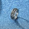 Vintage CopperColor Hollowed Out Carved Floral Pattern Ring, Women's  Creative Holiday Accessory Jewelry