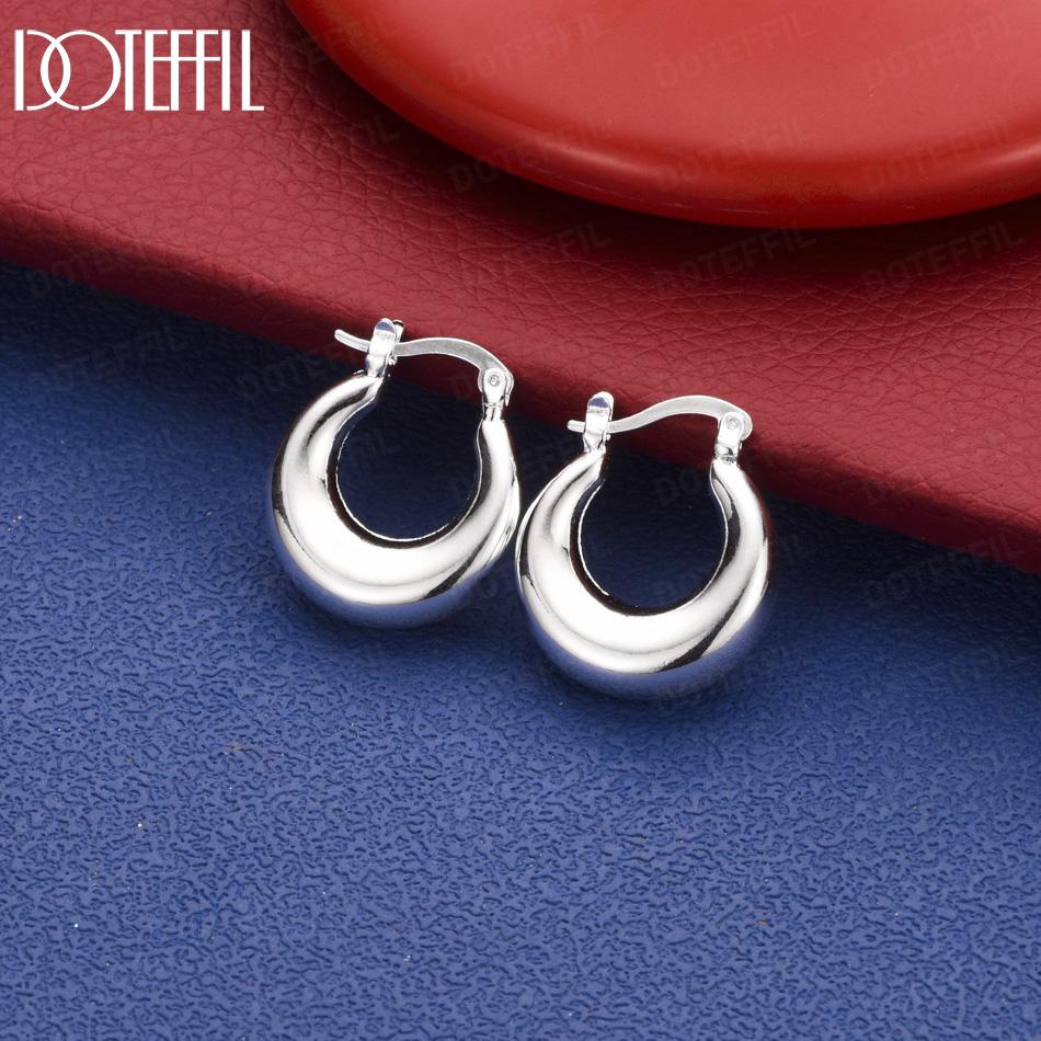 Stylish And Petite U-Shaped Polished Earrings In 925 Sterling Silver - Exquisite Wedding Jewelry