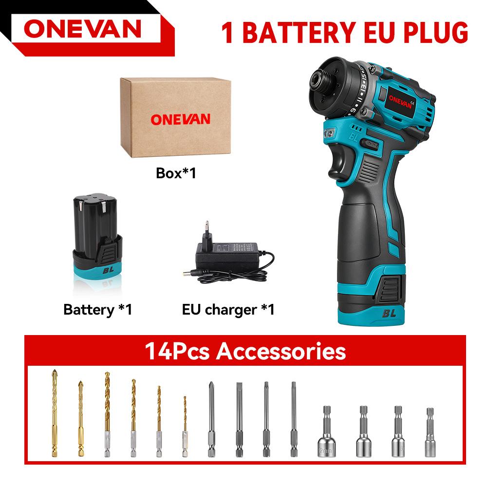 ONEVAN Cacciavite Elettrico Brushless 21+2 Mini 3IN1 Cacciavite a Batteria Trapano Elettrico Utensile Domestico per Foratura Legno e Riparazioni