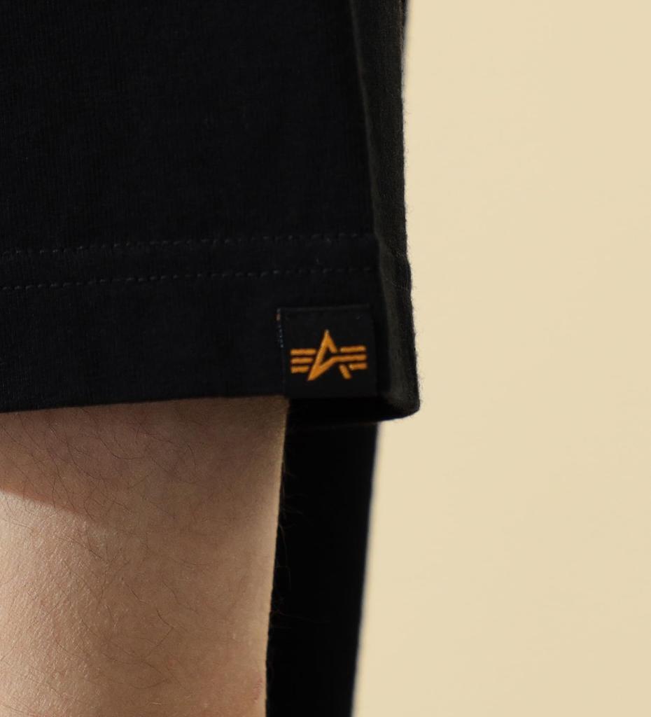 Tops x ALPHA Short Sleeve TC1627 BLACK [Alpha Industries] T-Shirt/Snoopy (KNOCK) Men's