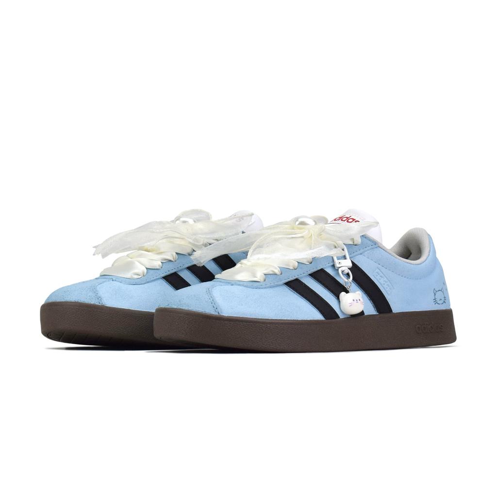 Adidas VL COURT 2.0 Slip Resistant Cushioning Abrasion Resistant Low top Skateboard Shoes Unisex Blue Black HQ1802(Team462-)