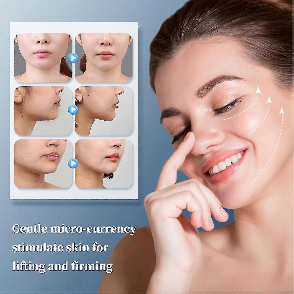 EMS Facial Massager, Electric Face Massage Device with 8 Modes & Patch Pads for Skin Tightening, Facial Lifting & Muscle Stimulation